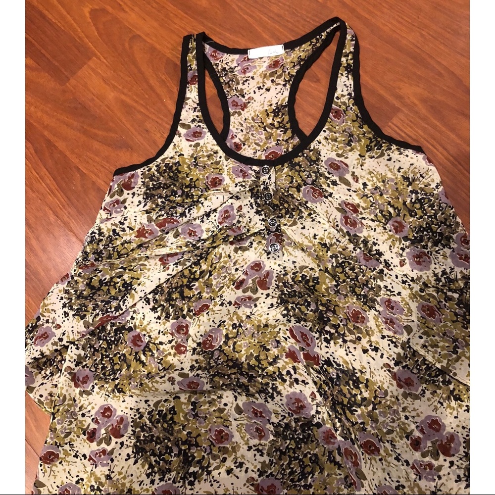 Floral Racer back tank - Picture 4 of 7